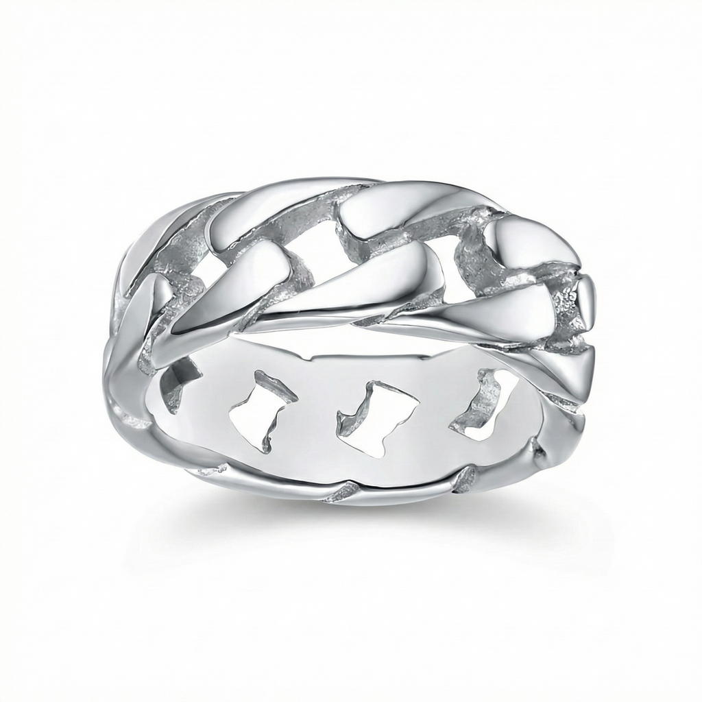 Anillo Cadena Plateado