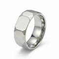 Anillo Hexagonal Plateado