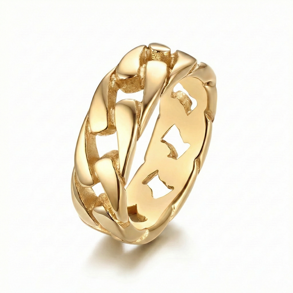 Anillo Cadena2 Dorado