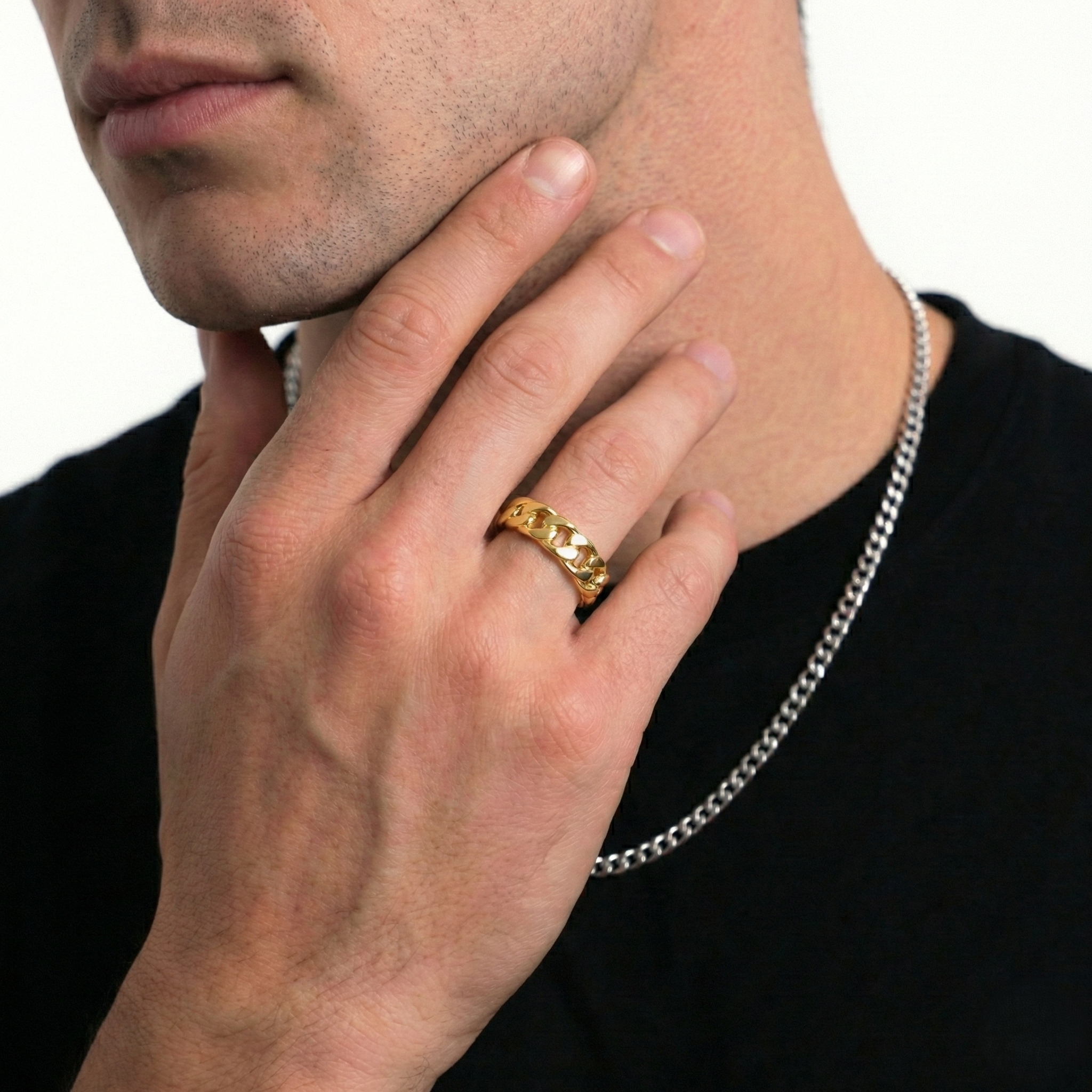 Anillo Cadena3 Dorado