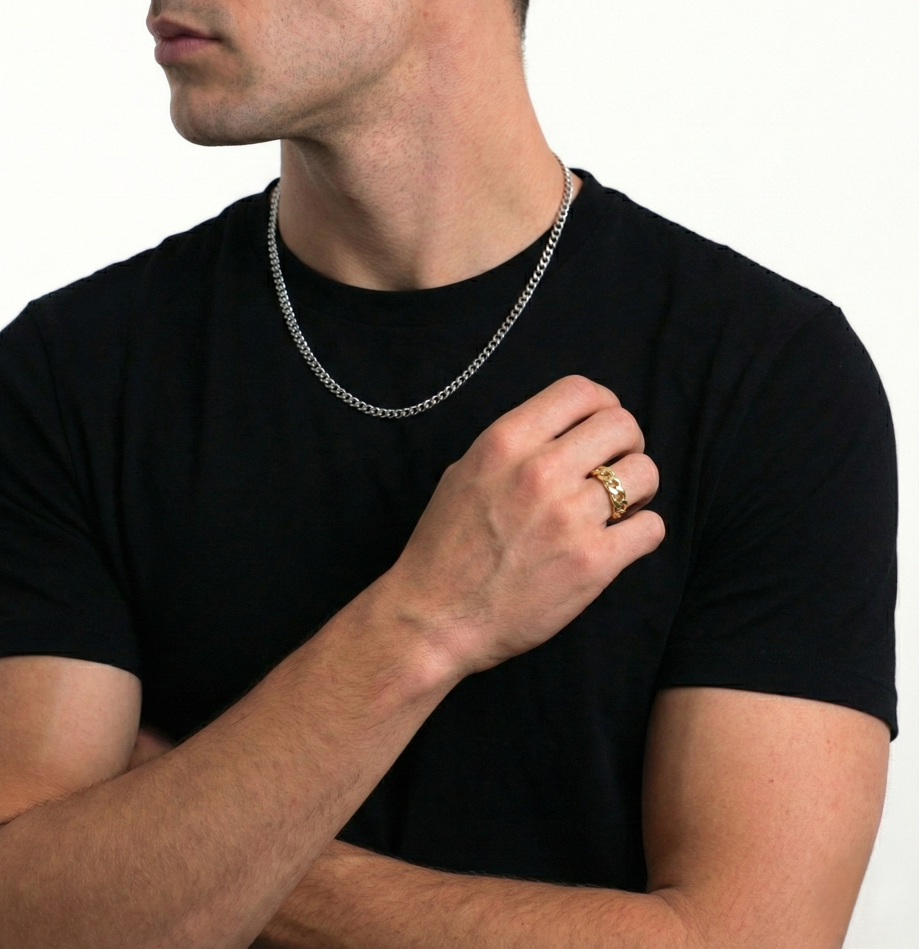 Anillo Cadena4 Dorado