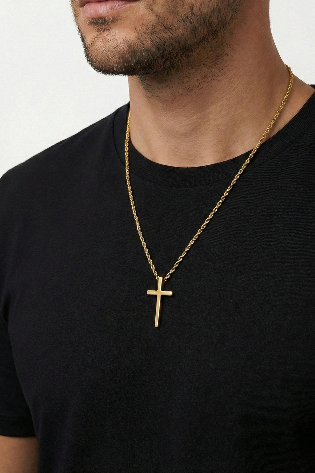 Collar Cruz3 Dorado