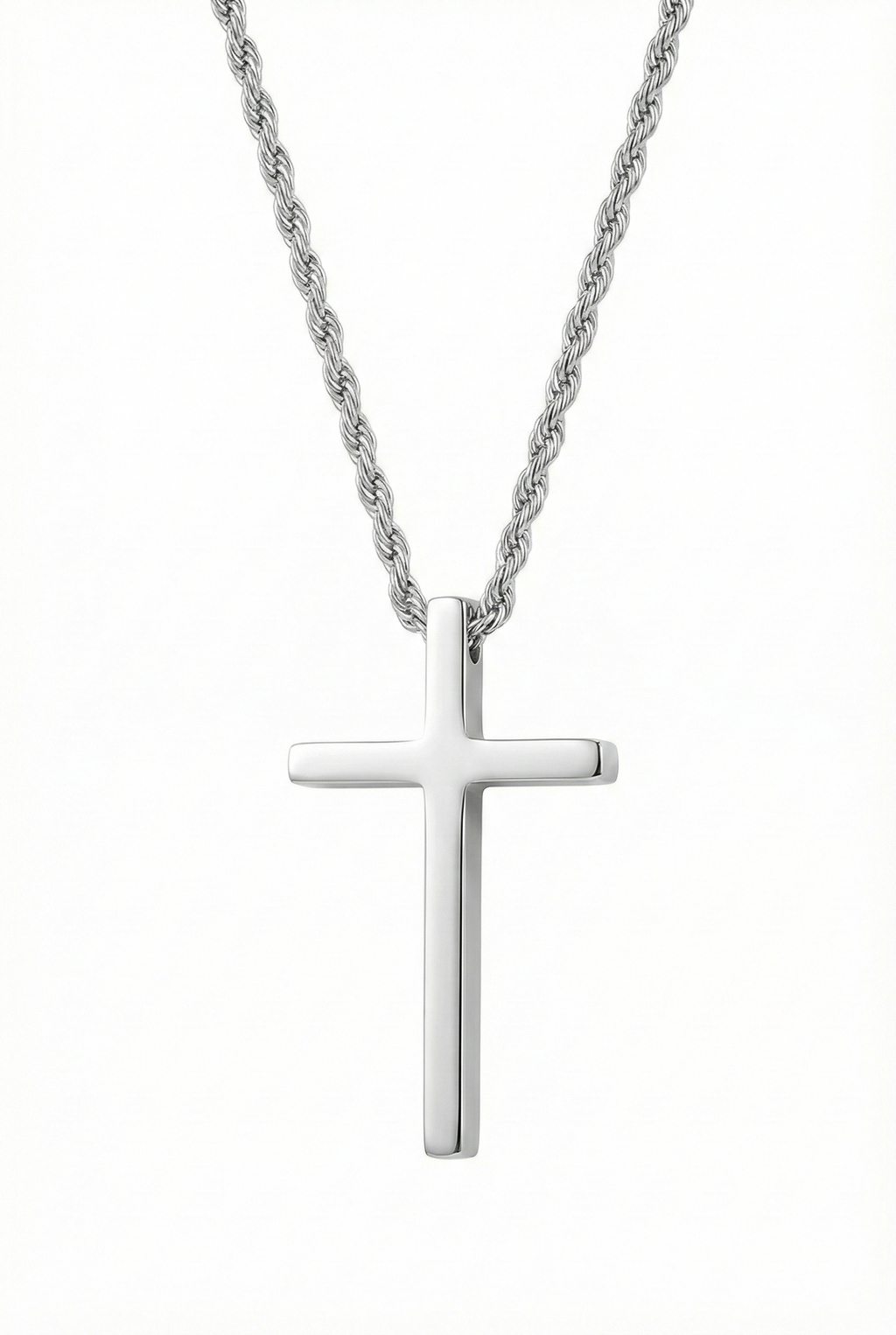 Collar Cruz Plateado