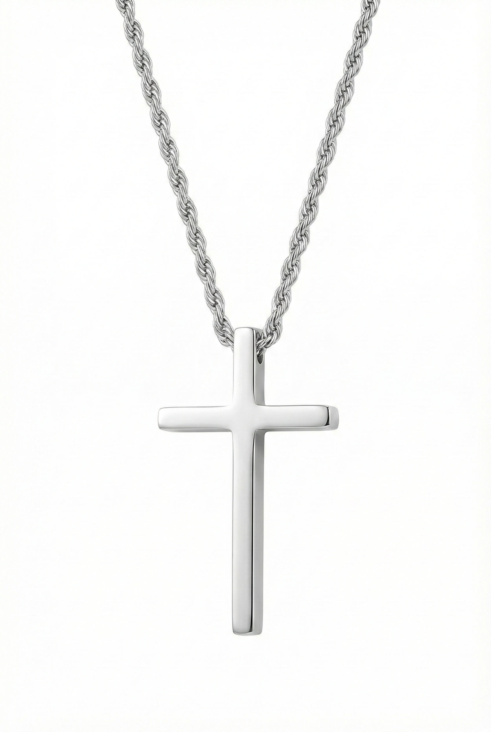 Collar Cruz Plateado