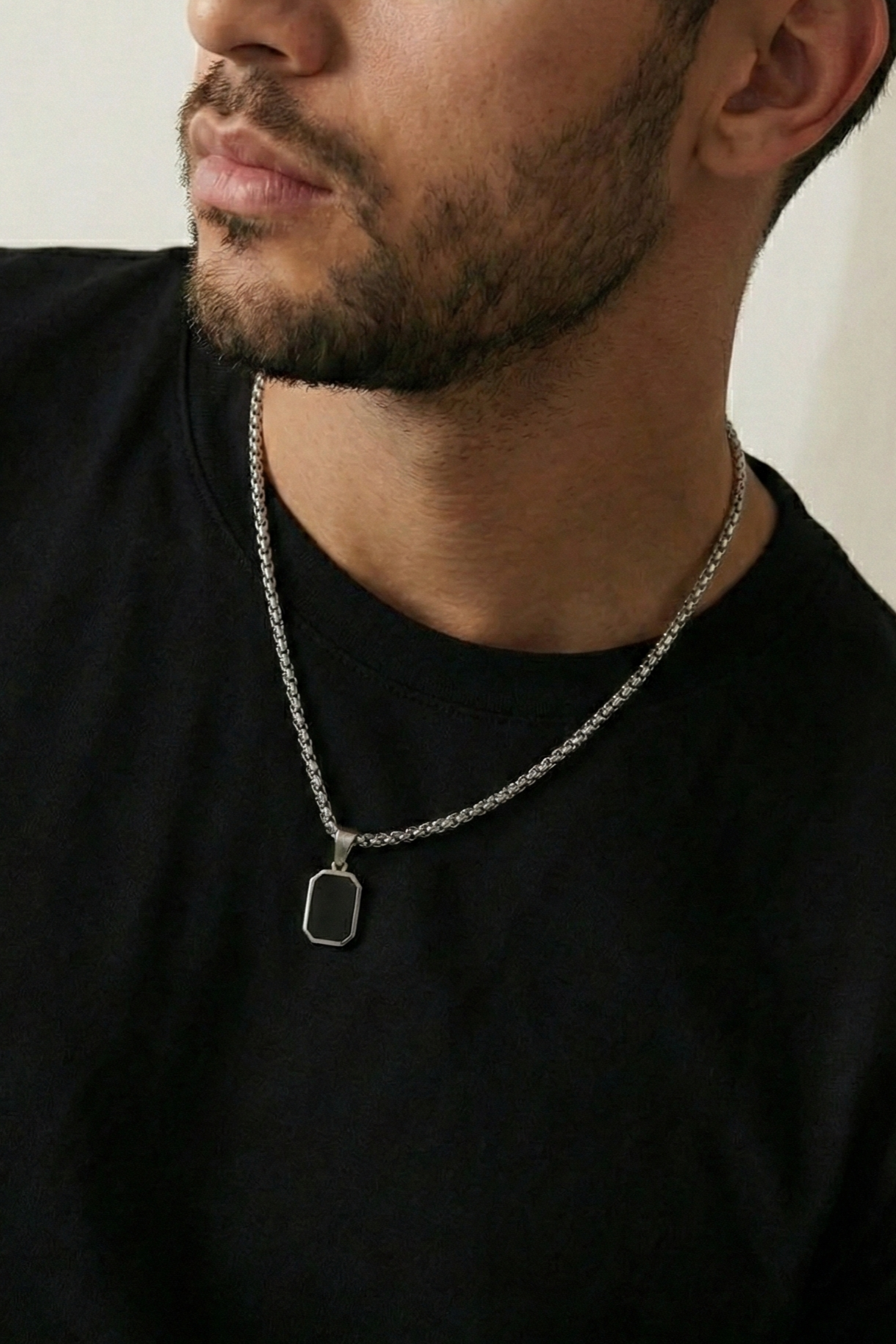 Collar Espejo4 Plateado