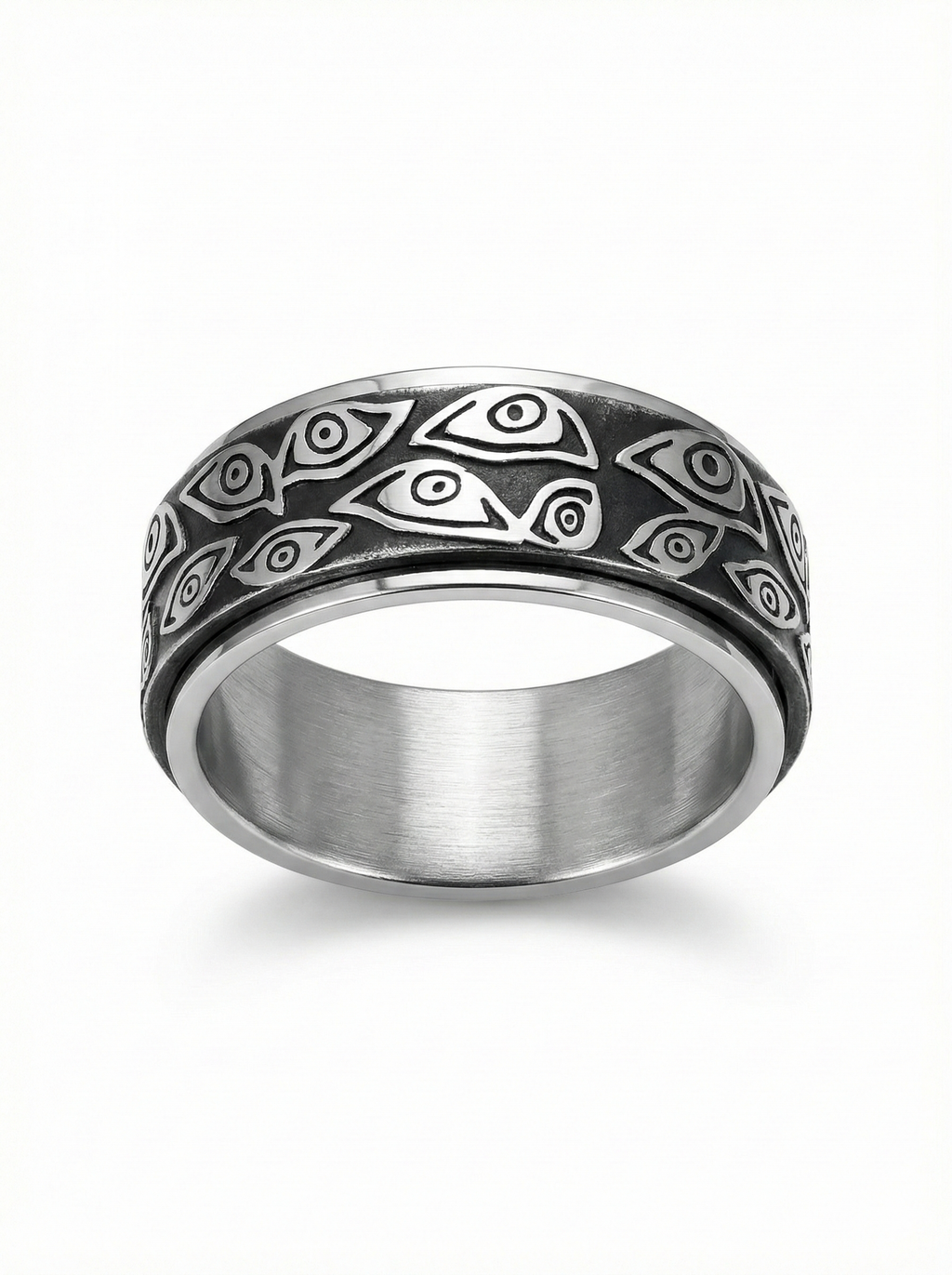 Anillo Ojos Plateado