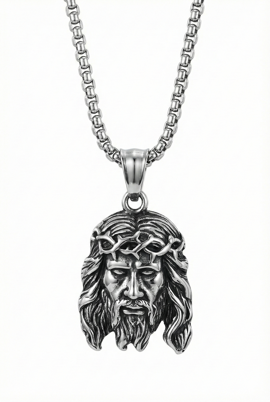 Collar Jesus Plateado