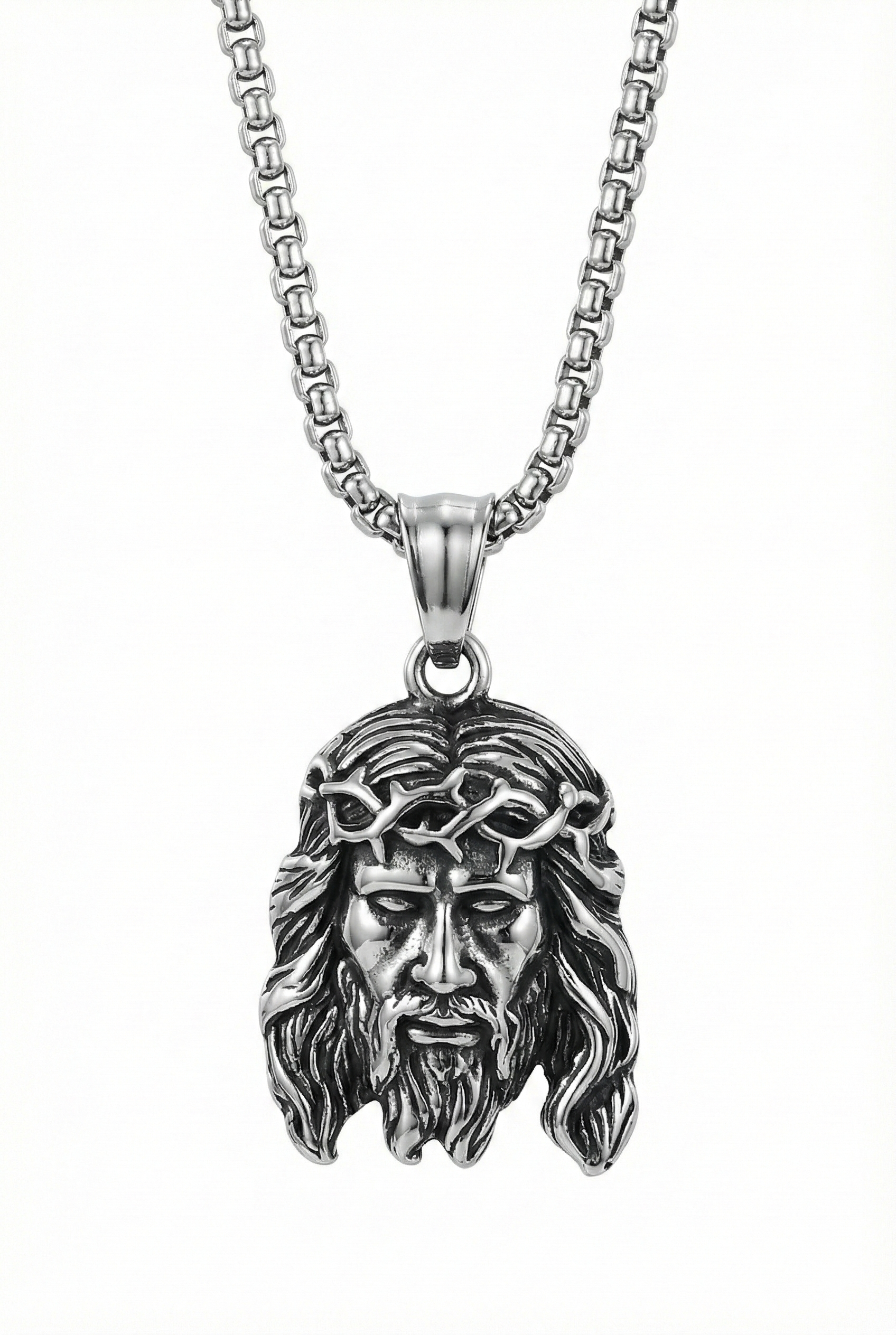 Collar Jesus Plateado