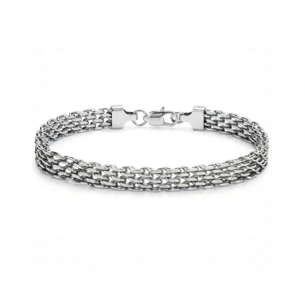 Pulsera Malla Plateado