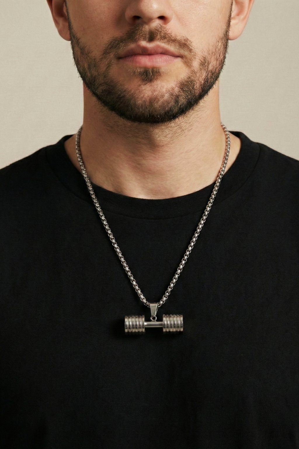 Collar Pesas3 Plateado