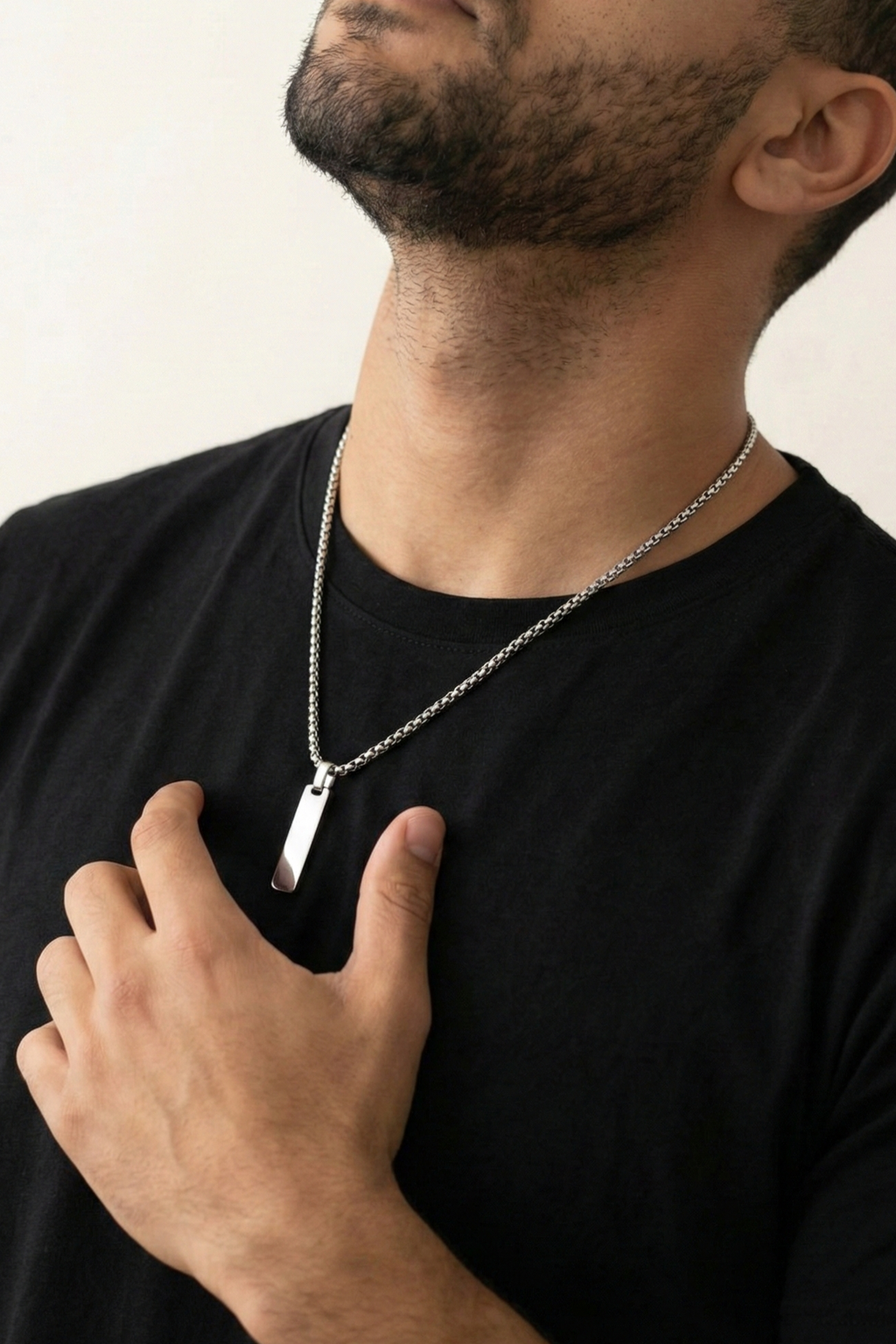 Collar Barra4 Plateado