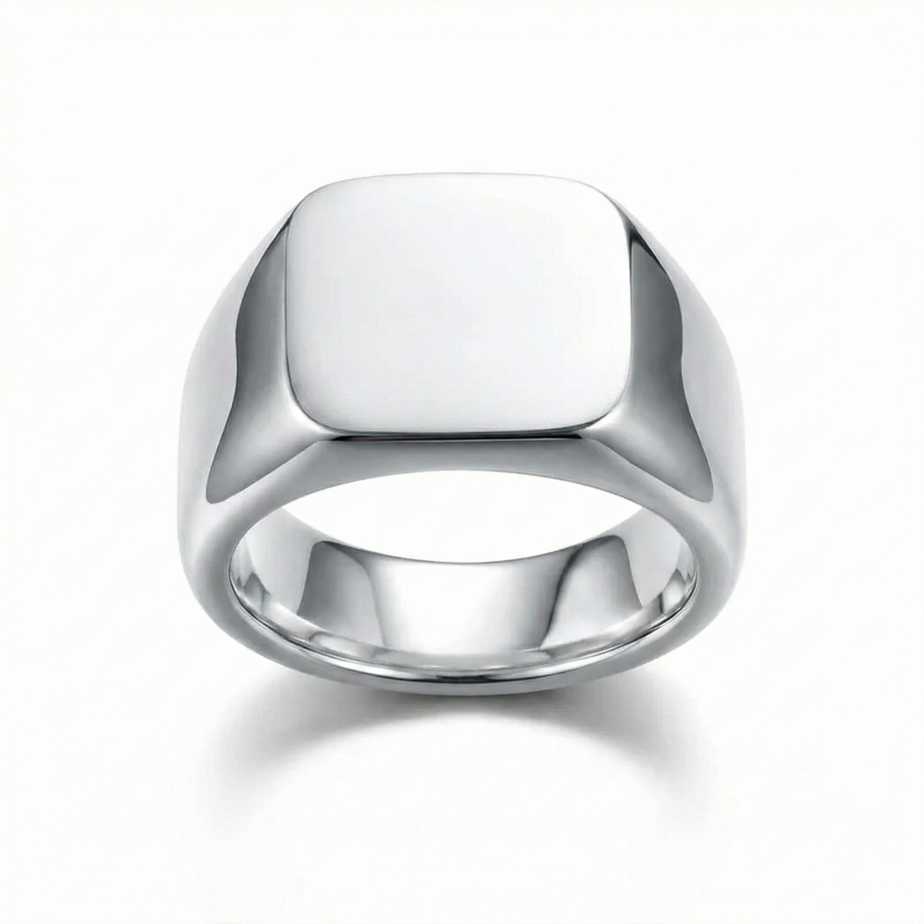 Anillo Cubo Plateado