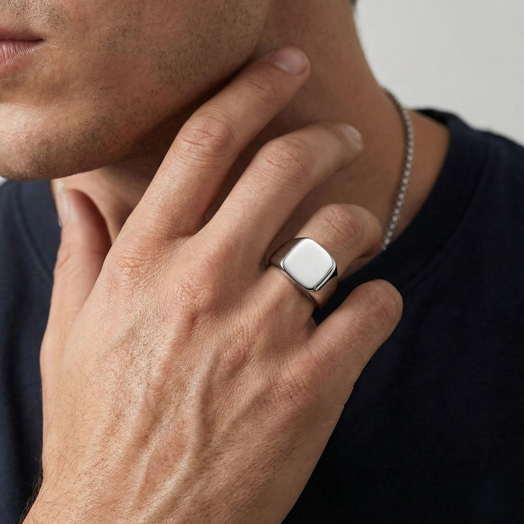 Anillo Cubo4 Plateado