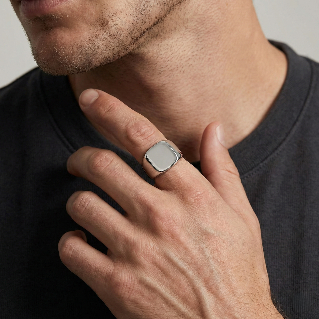 Anillo Cubo3 Plateado